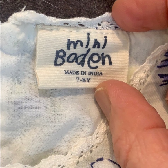Mini Boden Bird Print Tunic size 7-8 - Picture 2 of 9
